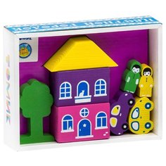Кубики Томик Цветной городок фиолетовый 8688-2