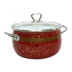 Кастрюля Интерос Арабская ночь 5,7 л, красный/золотистый