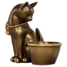 Подставка для украшений BOGACHO Кошка Мур, бронзовый