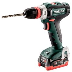 Аккумуляторная дрель-шуруповерт Metabo PowerMaxx BS 12 Q 4.0Ач х2 LiHD кейс 40 Н·м зеленый/черный