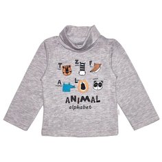 Водолазка Веселый Малыш Зоопарк размер 74, серый
