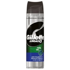 Гель для гладкого и мягкого бритья Mach3 Gillette, 200 мл