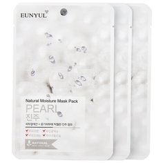 Eunyul тканевая маска Natural Moisture Mask Pack с экстрактом жемчуга, 20 мл, 3 шт.