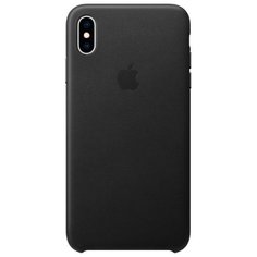 Чехол Apple кожаный для Apple iPhone XS Max черный