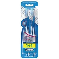 Зубная щетка Oral-B Pro-Expert Все в одном: средней жесткости, синий/синий, 2 шт.