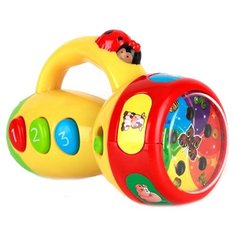 Интерактивная развивающая игрушка Умка Фонарик-проектор желтый/красный