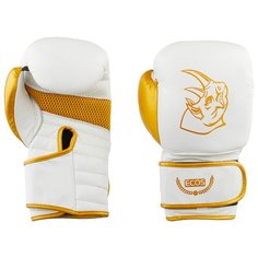 Боксерские перчатки ECOS BG-2574R белый/золотой 8 oz