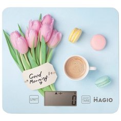 Кухонные весы Magio МG-791 голубой/розовый