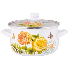 Кастрюля Мастерица Забава WG 21453 4,5 л, белый/зеленый