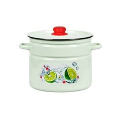 Кастрюля СтальЭмаль 1С200С 9 л, белая (мохито)