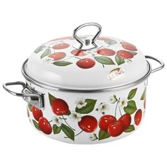 Кастрюля Elros Cherry 3 л, белый/красный