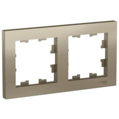 Рамка 2п Schneider Electric AtlasDesign ATN000502, шампань