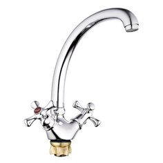 Смеситель для кухни (мойки) G-lauf QTZ4-B827 двухрычажный хром