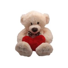 Мягкая игрушка Magic Bear Toys Медведь Берн бежевый с сердцем 50 см