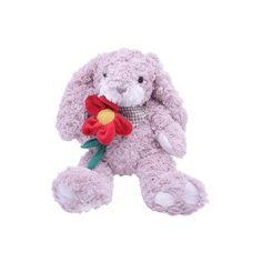 Мягкая игрушка Magic Bear Toys Заяц Барни c цветком 26 см