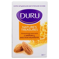 Крем-мыло кусковое DURU Natures treasures Мёд и масло миндаля, 90 г