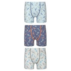 Трусы BAYKAR 3 шт., размер 110/116, молочный/голубой/синий