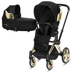 Универсальная коляска Cybex Priam III Koi/Rebellious/Anna K/Birds of Paradise/JS (2 в 1) JS wings/gold, цвет шасси: золотистый