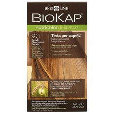 BioKap Nutricolor Delicato+ стойкая крем-краска для волос, 9.3 блондин светло-золотой