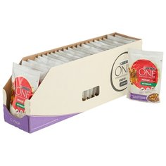 Влажный корм для собак Purina ONE для активных животных, утка с пастой, со стручковой фасолью 24шт. х 100г (для мелких пород)