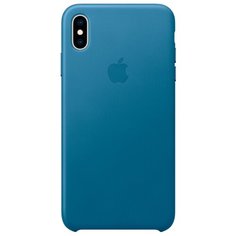 Чехол Apple кожаный для Apple iPhone XS Max лазурная волна
