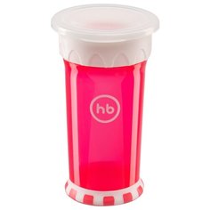 Поильник-непроливайка Happy Baby 15046, 350 мл ruby
