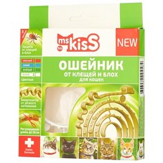 Ms.Kiss ошейник от блох и клещей New для кошек и котят, 38 см, белый