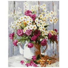 Color Kit Картина по номерам "Астры и ромашки" 40х50 см (CG940)