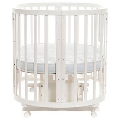 Кроватка Noony Cozy (трансформер), поперечный маятник белый