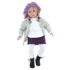 Кукла Lamagik Сесилия в серой куртке и вязаном берете, 60 см, P6004