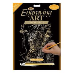 Гравюра Royal & Langnickel Леопард на дереве (GOLF21) золотистая основа