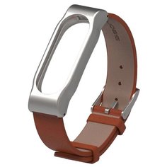Titan Ремешок кожаный для Xiaomi Mi Band 3 коричневый