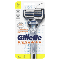 Бритвенный станок Gillette Skinguard Sensitive сменные кассеты, 2 шт.