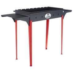 Мангал Grillkoff стационарный с двумя боковыми столиками, 145х40х76 см