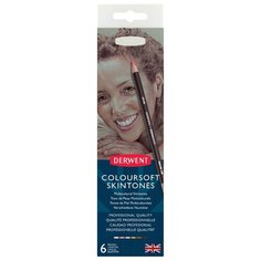 Derwent Цветные карандаши Coloursoft оттенки кожи 6 цветов (2300217)