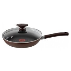Сковорода Tefal Tendance Brownie 26 см с крышкой, с крышкой, коричневый