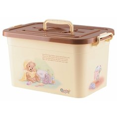 Контейнер ПОЛИМЕРБЫТ Polly 10 л 35.5х23.5х19 см бежевый