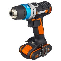 Аккумуляторная дрель-шуруповерт Worx WX178 2.0Ач х1 кейс 20 Н·м черный/оранжевый