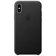 Чехол Apple кожаный для Apple iPhone XS черный