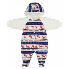 Комбинезон lucky child размер 24 (74-80), синий/красный/белый