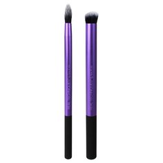 Набор кистей Real Techniques для макияжа глаз Perfect crease duo, 2 шт. фиолетовый