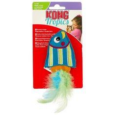 Игрушка для кошек KONG Тропическая рыбка с кошачьей мятой (CT413E) голубой/желтый