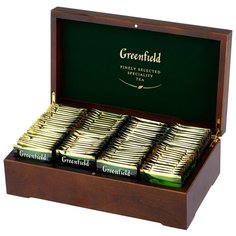 Чай Greenfield ассорти в пакетиках подарочный набор в деревянной шкатулке, 96 шт.