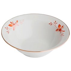 Дулёвский фарфор Миска круглая Золотоцвет 300 мл белый