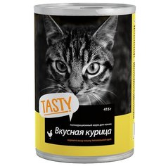 Корм для кошек Tasty (0.415 кг) Влажный корм с курицей в банках