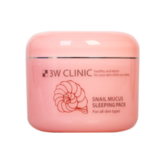 3W Clinic Ночная маска Snail Mucus Sleeping Pack, 100 мл