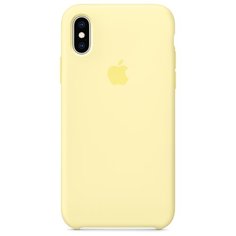 Чехол Apple силиконовый для Apple iPhone XS лимонный крем