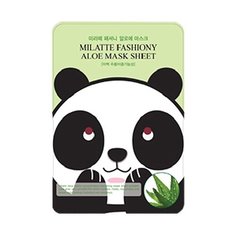 Milatte Маска тканевая с экстрактом алоэ Fashiony Aloe Mask Sheet, 21 г