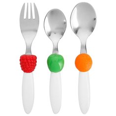 Attribute Набор детских столовых приборов Fruits 3 предмета серебристый