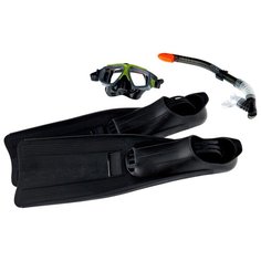 Набор для плавания с ластами Intex Surf Rider Sports размер 41-45 черный